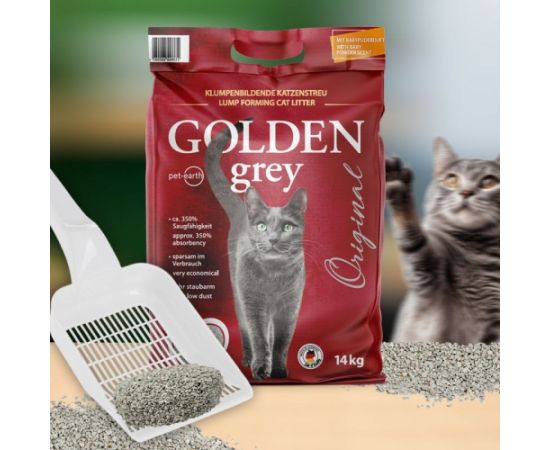 GOLDEN Grey Original - bentonite litter - 7kg Kaķu pakaiši