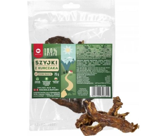 MACED Chicken Neck 100% Nature - Dog treat - 75 g Suņu barība