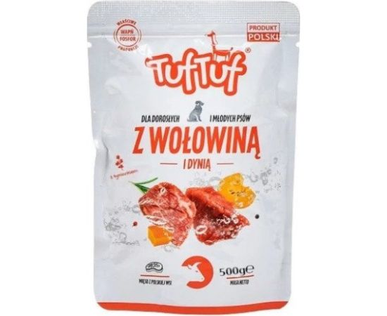 Tuftuf TUF TUF Beef with pumpkin - wet dog food - 500g Suņu barība
