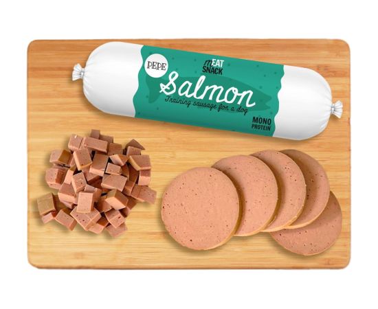 PAKA ZWIERZAKA Pepe Sausage Salmon - dog treat - 200g Suņu barība