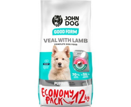 JOHN DOG Good Form Puppy Veal with lamb - dry dog food - 12 kg Suņu barība