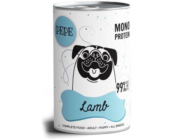 PAKA ZWIERZAKA Pepe Lamb - wet dog food - 400g Suņu barība