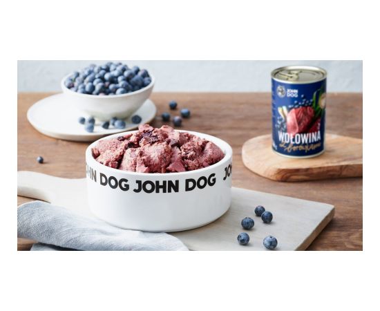 John Dog BERRY Adult wołowina z borówkami 400g Suņu barība