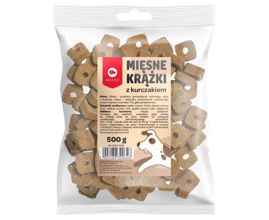 MACED Meat discs with chicken for dog- 500 g Suņu barība