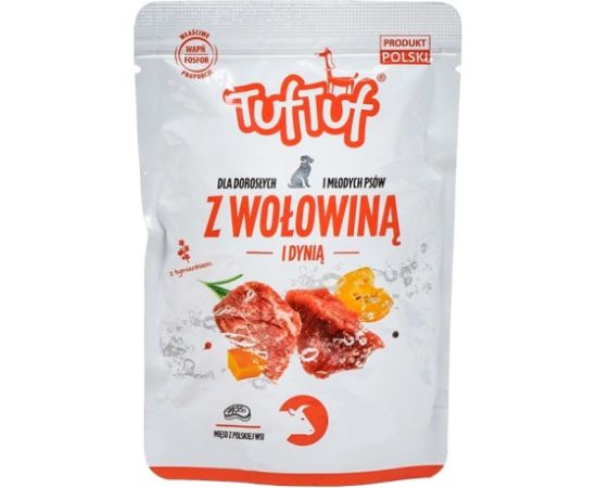 Tuftuf TUF TUF Minced beef with pumpkin - wet dog food - 100g Suņu barība
