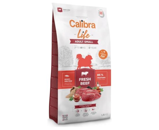CALIBRA Dog Life Adult Small Fresh Beef - dry dog food - 1,5kg Suņu barība