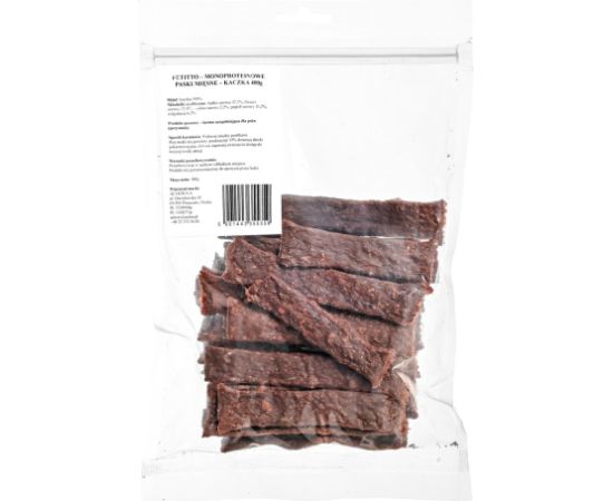 PETITTO Monoprotein meat strips Duck - dog treat - 400g Suņu barība