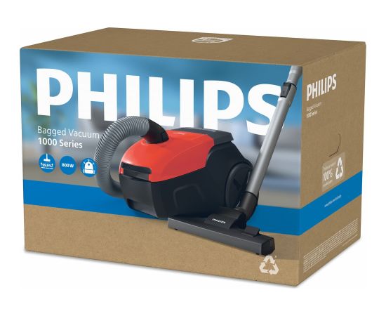 PHILIPS XD1111/10 putekļu sūcējs 750W sarkans Putekļu sūcēji