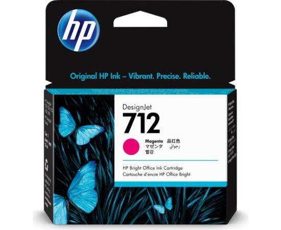 HP 712 (3ED68A) Ink Cartridge, Magenta (SPEC) Tintes printeru izejmateriāli