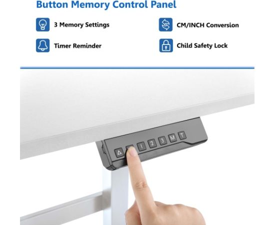 Adjustable Height Table Up Up Balder White (SPEC) Jaunumi -Dārzam