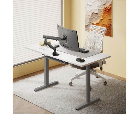 Adjustable Height Table Up Up Bjorn Gray, Table top M White Biroja galdi