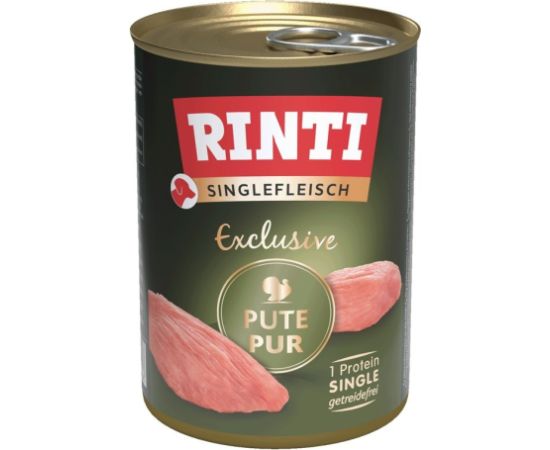 RINTI Singlefleisch Exclusive Turkey - wet dog food - 400g Suņu barība