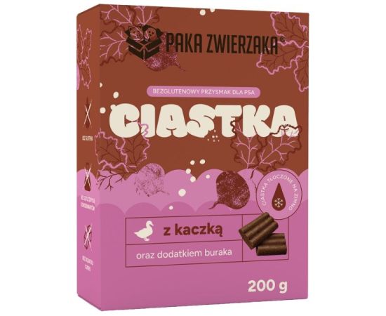 Paka Zwierzaka Kaczka z burakiem przysmak 200g Suņu barība