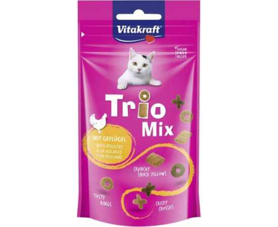 VITAKRAFT Trio Mix Poultry - cat treats - 60g Kaķu sausā barība