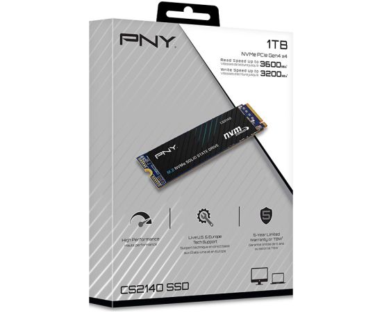 Pny Technologies Dysk SSD PNY CS2140 M.2 NVMe 1TB Жесткие диски (SSD)