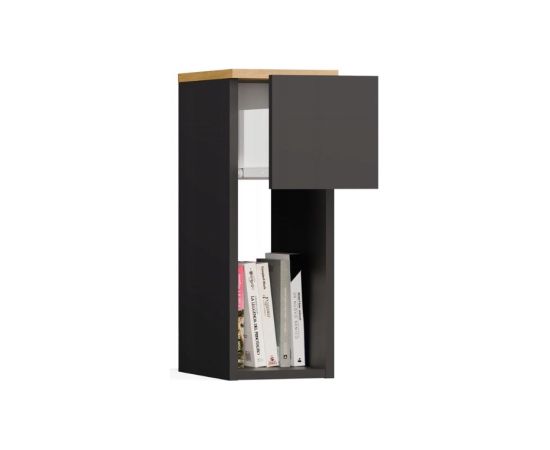 Top E Shop GALAX 20/1S BEDSIDE TABLE, ANTHRACITE/ARTISAN Прикроватные тумбочки