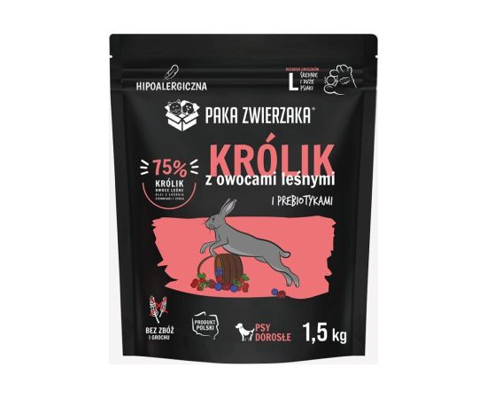 Paka Zwierzaka Królik z owocami leśnymi „L” 1,5kg Suņu barība