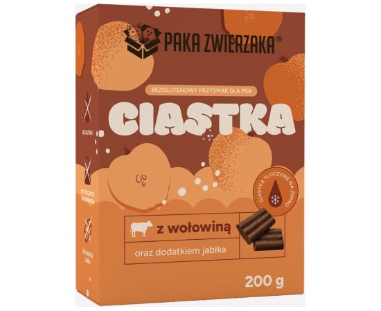 Paka Zwierzaka Wołowina z jabłkiem przysmak 200g Suņu barība