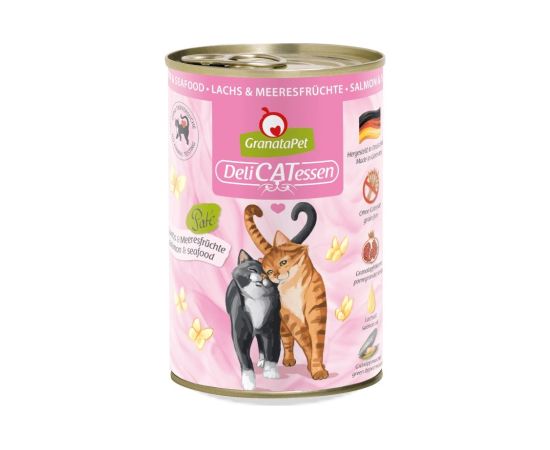 Fox4pets GRANATAPET DeliCATessen Salmon and seafood - wet cat food - 400g Kaķu konservi
