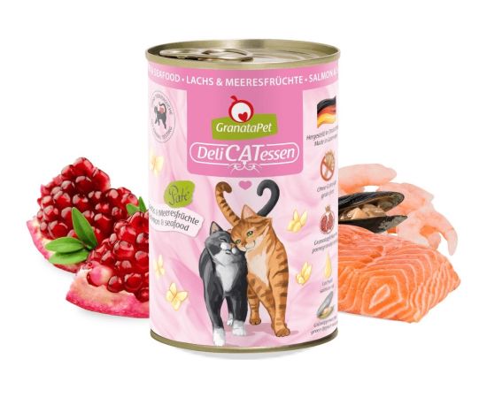 Fox4pets GRANATAPET DeliCATessen Salmon and seafood - wet cat food - 400g Kaķu konservi