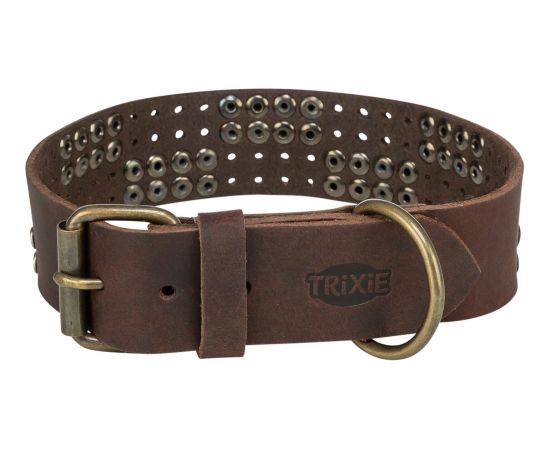 Trixie Rustic Rivet, obroża, dla psa,  z grubej skóry, ciemnobrązowa, L: 47–54 cm/40 mm Citas preces