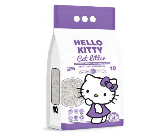 Żwirek dla kota HelloKitty Hello Kitty, żwirek bentonit dla kota, lawendowy 10L Наполнители для туалета