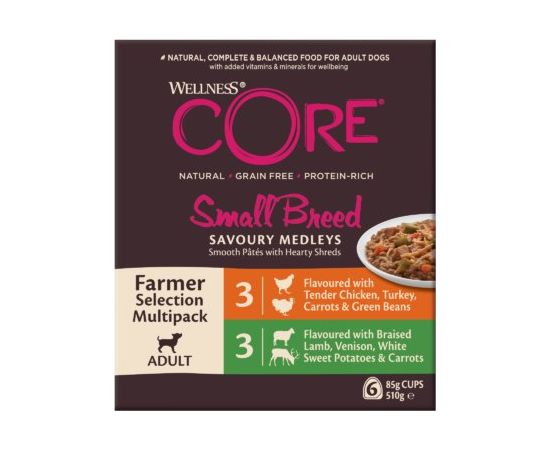 Royal Canin Core Small Breed Savoury Medleys Farmer Multipack, karma mokra, dla dorosłych psów małych ras, 3x 2 smaki, 6x85g/510g Suņu barība