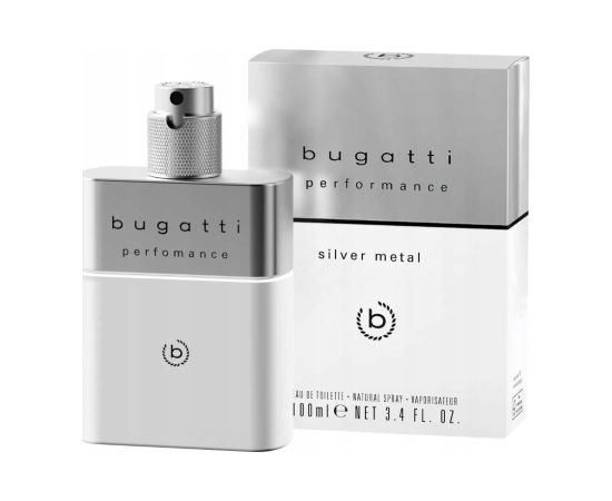 Sirowa BUGATTI Performance Silver Metal Woda toaletowa dla mężczyzn 100 ml Vīriešu Smaržas
