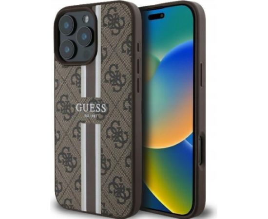 Guess 4G Printed Stripes MagSafe Back case Защитный Чехол для Apple iPhone 16 Pro Чехлы - альтернативные
