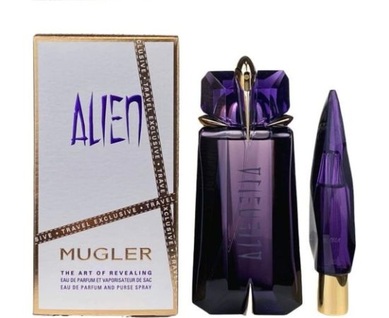 Set Thierry Mugler: Alien, Eau De Toilette, For Women, 90 ml + Alien, Eau De Toilette, For Women, 10 ml Dāvanu komplekti