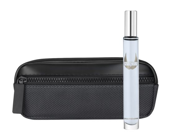 Set Paco Rabanne: Invictus, Eau De Toilette, For Men, 10 ml *Miniature + Invictus, Travel, Pouch, Black Dāvanu komplekti