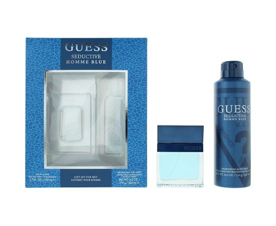 Set Guess: Seductive Homme Blue, Eau De Toilette, For Men, 50 ml + Seductive Homme Blue, Deodorant Spray, For Men, 226 ml Dāvanu komplekti