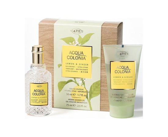 Set 4711: Acqua Colonia Lemon & Ginger, Eau De Cologne, Unisex, 50 ml + Acqua Colonia, Lemon & Ginger, Moisturizing, Shower Gel, Body, All Skin Types, 75 ml Парфюмерные наборы