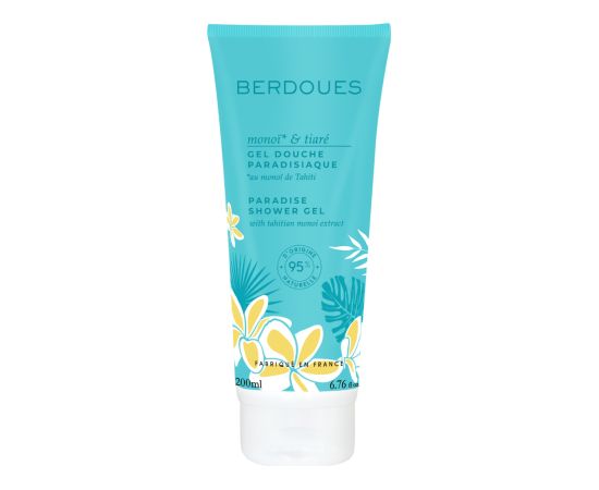 Parfums Berdoues, Monoi & Tiare, Hydrating, Shower Gel, For All Skin Types, 200 ml Dušas želejas ķermenim