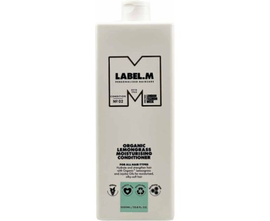 Label.M, Organic LemonGrass, Hair Conditioner, Moisturising, 1000 ml Matu kopšana