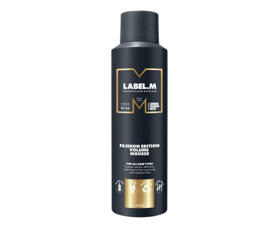 Label.M, Fashion Edition, Hair Styling Mousse, Volume, Medium, 200 ml Matu kopšana