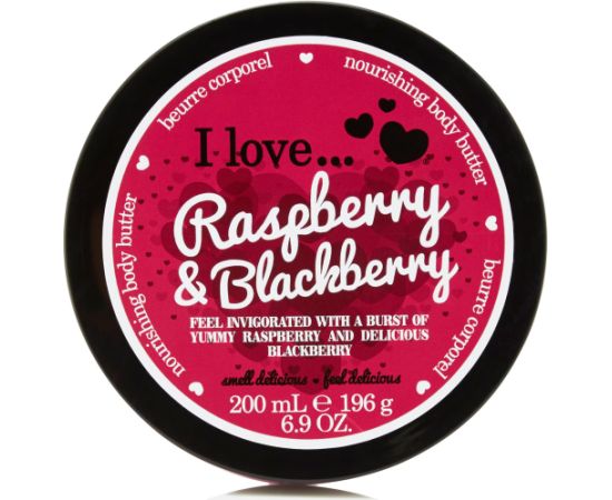 I Love, Raspberry & Blackberry, Hydra-Nourishing, Body Butter, 200 ml Ķermeņa kosmētika