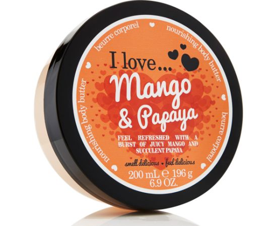 I Love, Mango & Papaya, Hydrating, Body Butter, 200 ml Ķermeņa kosmētika