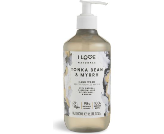 I Love, Naturals Collection, Tonka Bean & Myrrh, Liquid Soap, For Hands, 500 ml Šķidrās ziepes / ziepes