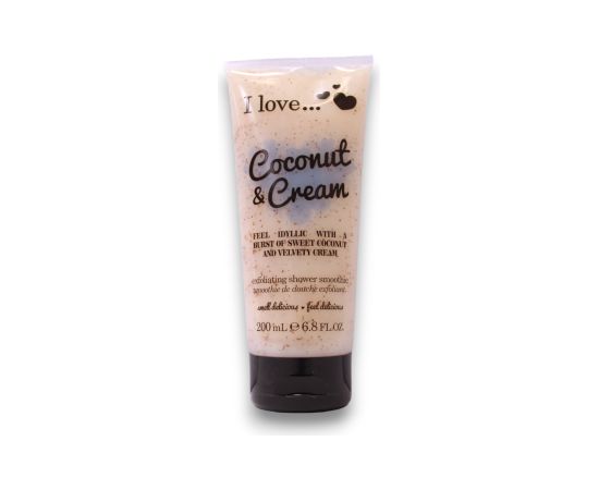 I Love, Coconut & Cream, Exfoliating, Shower Gel, 200 ml Dušas želejas ķermenim