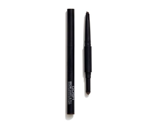 Gosh, Shape & Fill, Double, Eyebrow Cream Pencil, 003, Dark Brown, 0.5 g Dekoratīvā kosmētika