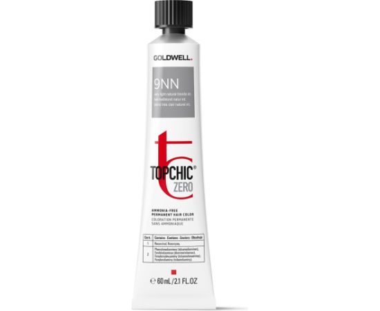 Goldwell, TopChic Zero, Permanent Hair Dye, 9NN Very Light Natural Blonde, 60 ml Matu kopšana