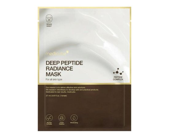 Medicube, Deep Peptide Mask, Enhances elasticity, Sheet Mask, For Face, 27 ml Уход за лицом