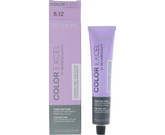 Revlon, Color Excel, Semi-Permanent Hair Dye, 8.12 Light Ash Iridescent Blonde, 70 ml Matu kopšana