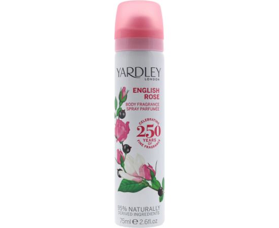 Yardley, English Rose, Scented Spray, For Women, 75 ml Unisex Smaržas