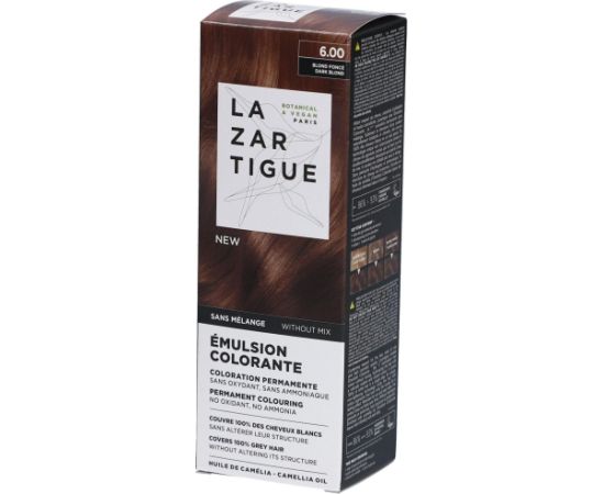 Lazartigue, Emulsion Colorante, Permanent Hair Dye, 6.00 Dark Blond, 60 ml Matu kopšana