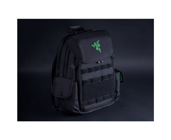 Razer Tactical Fits up to size 14 ", Black/Green, Shoulder strap, Backpack
