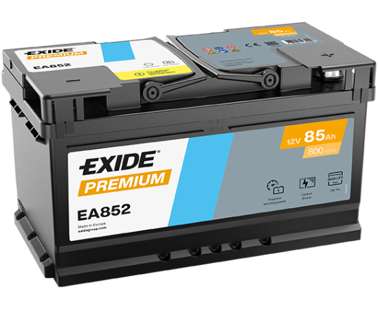 EXIDE PREMIUM 12V/85Ah/ 800A AKB 315x175x175 EA852 Akumulatori