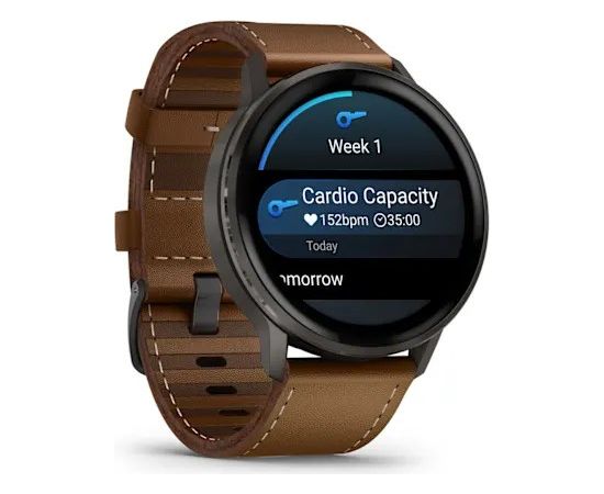 Garmin Venu 4 3.56 cm (1.4") AMOLED 45 mm Digital 454 x 454 pixels Touchscreen Black Wi-Fi GPS (satellite) Новинки смартфонов и телефонов