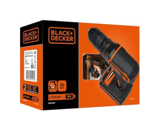 Black & Decker BDCDC18-QW drill 650 RPM Black, Orange Новинки Для дома и сада 